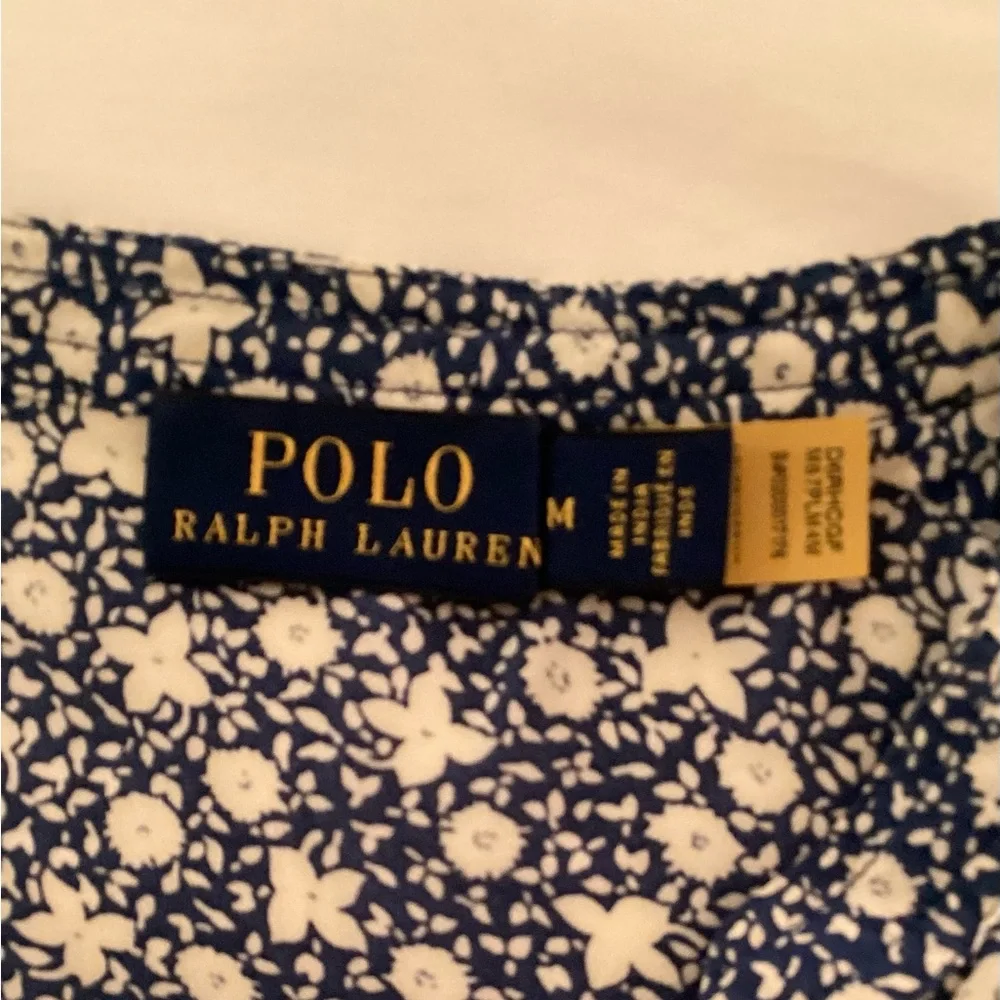 RALPH LAUREN  Button Down Short Sleeved Blouse Size M - Picture 7 of 8